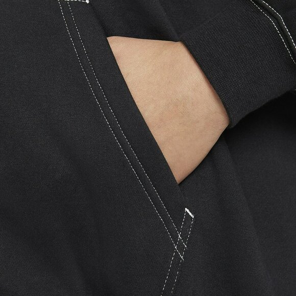 1X PLUS SIZE NIKE Women's hoodie / Black / white sweatshirt DM3313-010  jacket - Picture 5 of 8